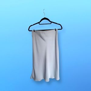 Banana Republic Silver Slip Skirt